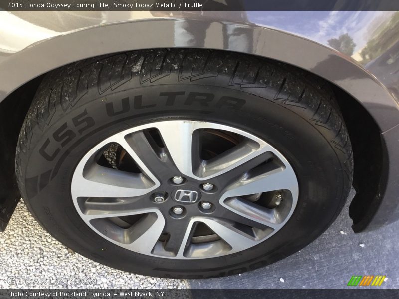 Smoky Topaz Metallic / Truffle 2015 Honda Odyssey Touring Elite