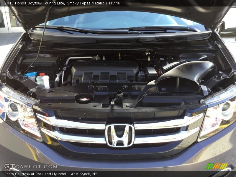 Smoky Topaz Metallic / Truffle 2015 Honda Odyssey Touring Elite