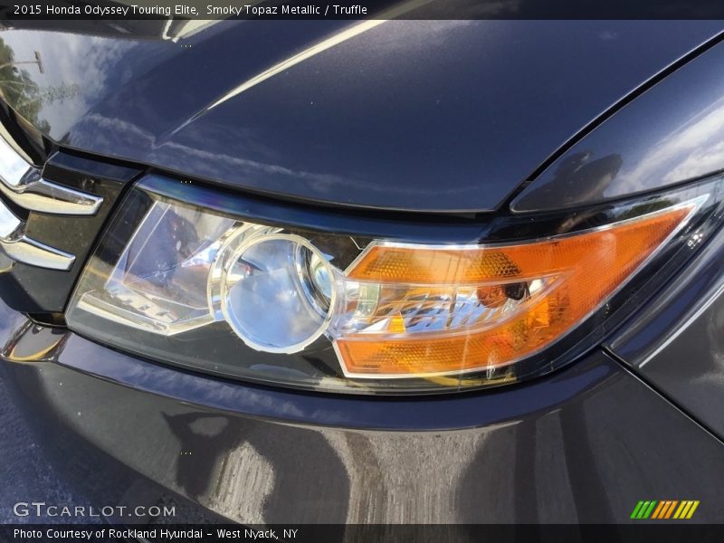 Smoky Topaz Metallic / Truffle 2015 Honda Odyssey Touring Elite