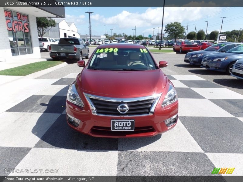 Cayenne Red / Beige 2015 Nissan Altima 2.5 SL