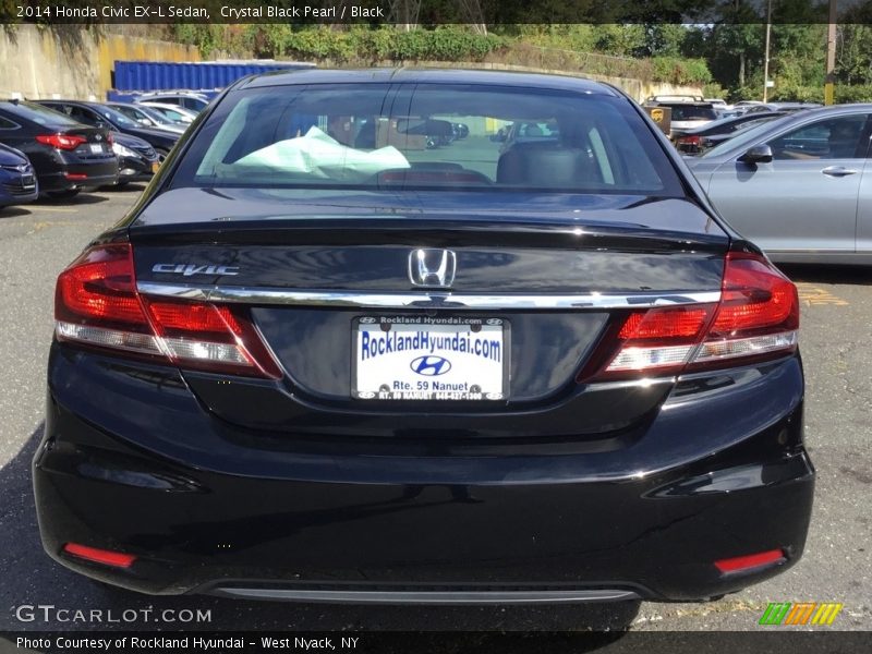 Crystal Black Pearl / Black 2014 Honda Civic EX-L Sedan