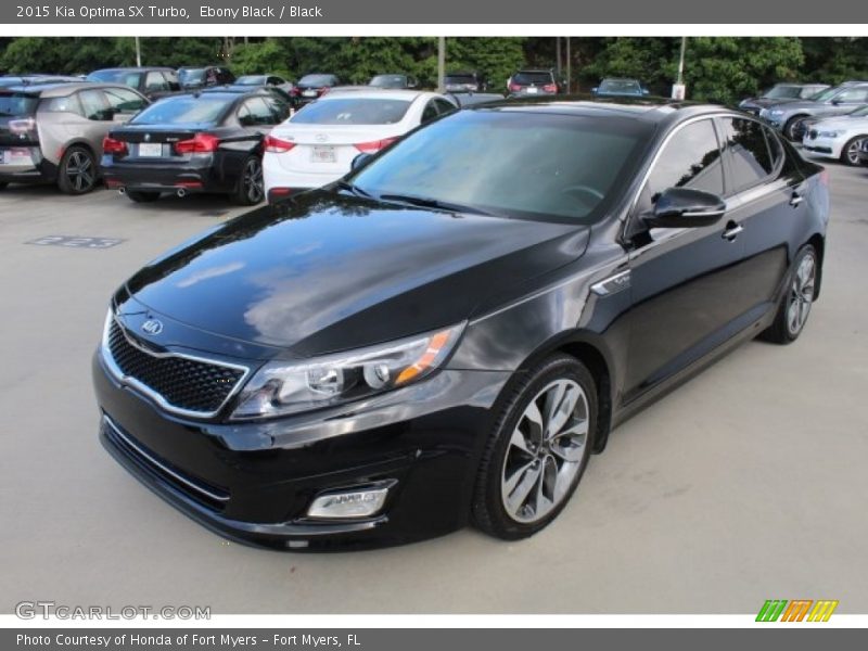 Ebony Black / Black 2015 Kia Optima SX Turbo