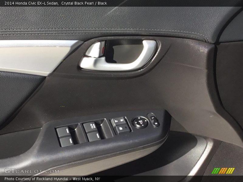 Crystal Black Pearl / Black 2014 Honda Civic EX-L Sedan