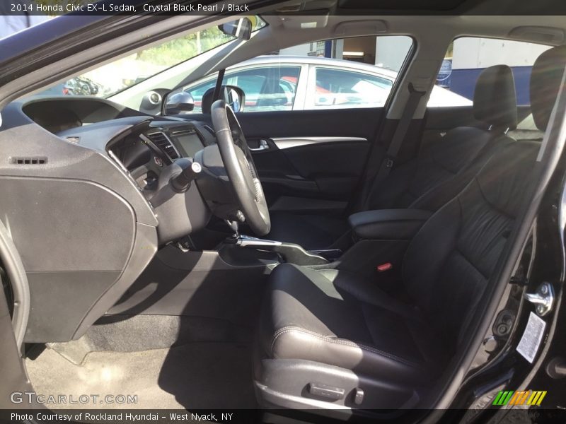 Crystal Black Pearl / Black 2014 Honda Civic EX-L Sedan