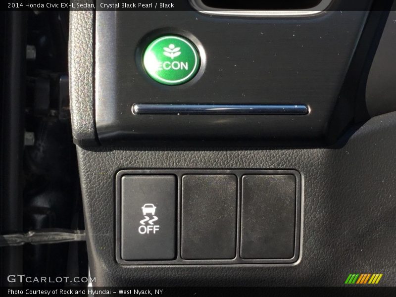 Crystal Black Pearl / Black 2014 Honda Civic EX-L Sedan