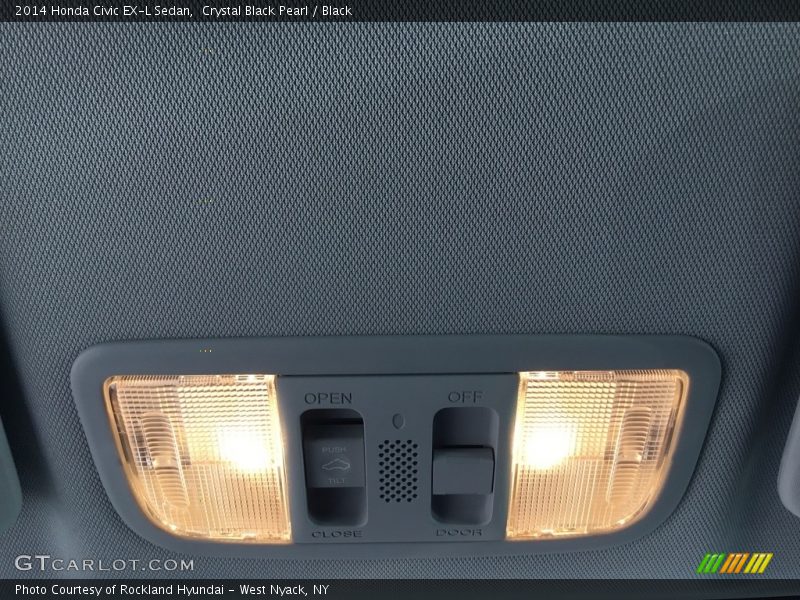 Crystal Black Pearl / Black 2014 Honda Civic EX-L Sedan