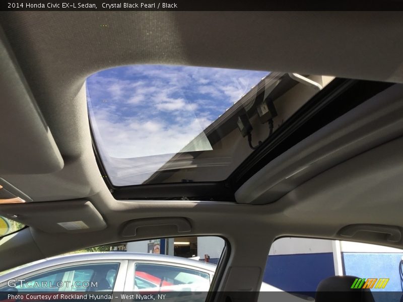 Crystal Black Pearl / Black 2014 Honda Civic EX-L Sedan