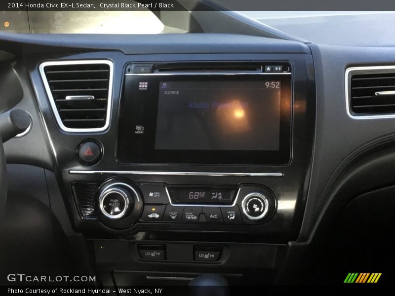 Crystal Black Pearl / Black 2014 Honda Civic EX-L Sedan