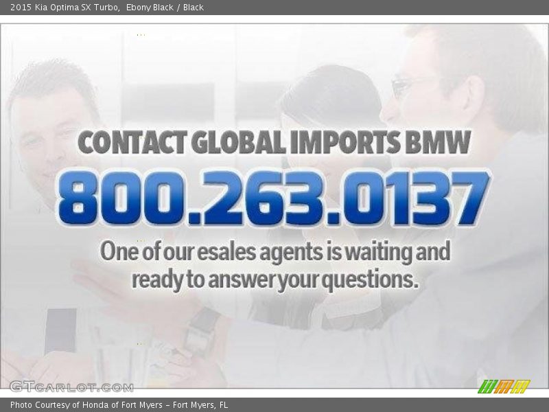 Ebony Black / Black 2015 Kia Optima SX Turbo