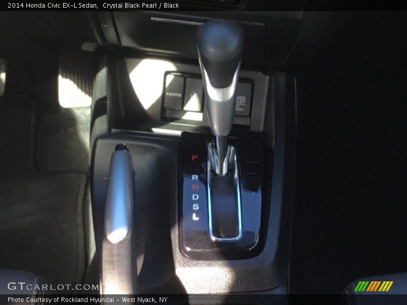 Crystal Black Pearl / Black 2014 Honda Civic EX-L Sedan