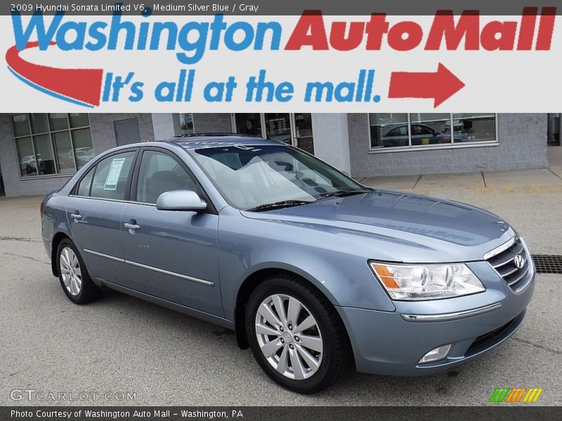 Medium Silver Blue / Gray 2009 Hyundai Sonata Limited V6