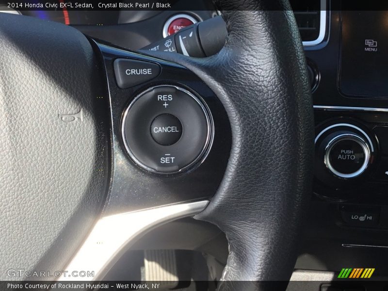 Crystal Black Pearl / Black 2014 Honda Civic EX-L Sedan
