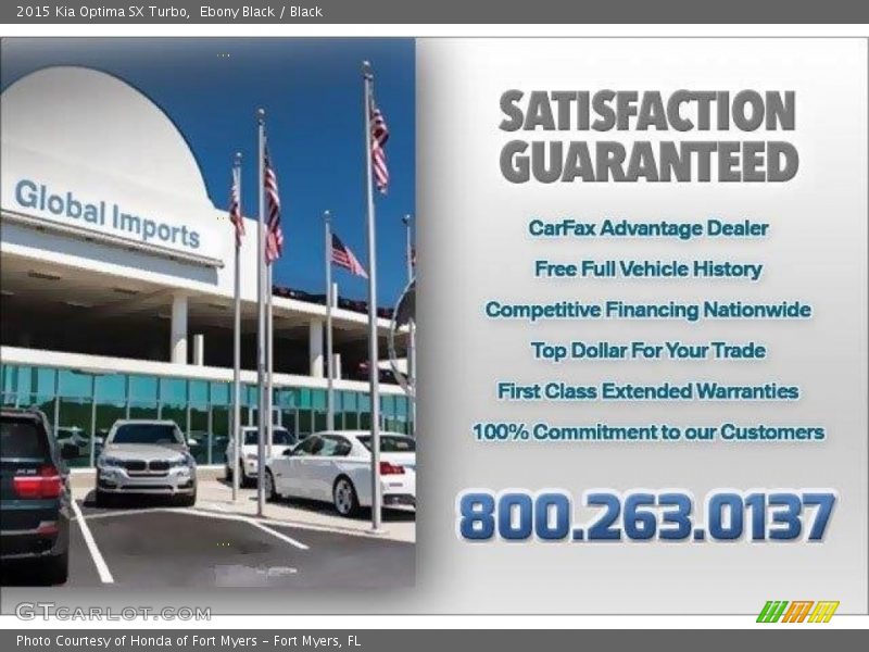 Ebony Black / Black 2015 Kia Optima SX Turbo