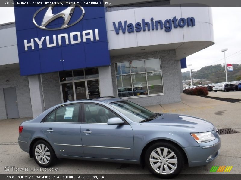 Medium Silver Blue / Gray 2009 Hyundai Sonata Limited V6