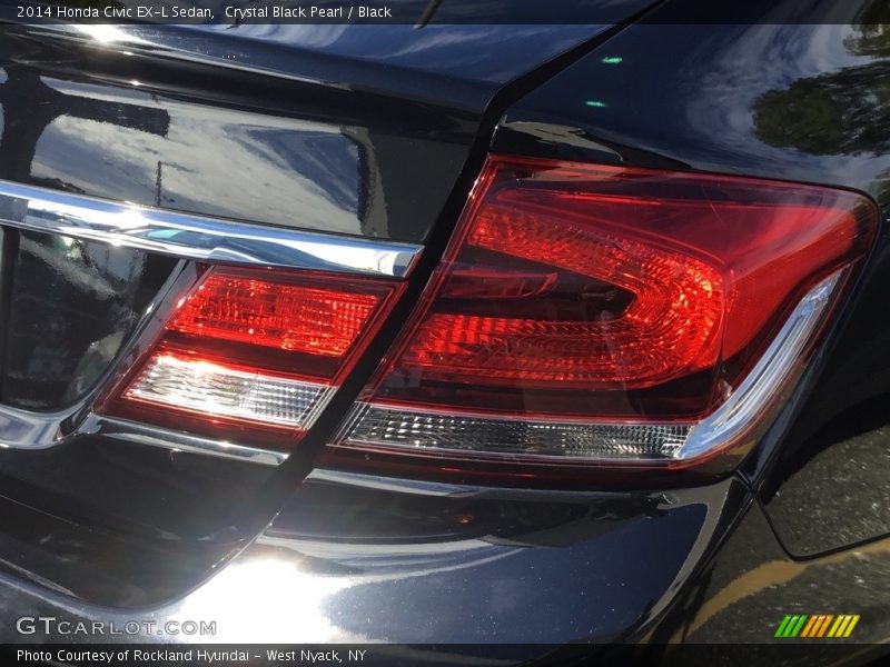 Crystal Black Pearl / Black 2014 Honda Civic EX-L Sedan