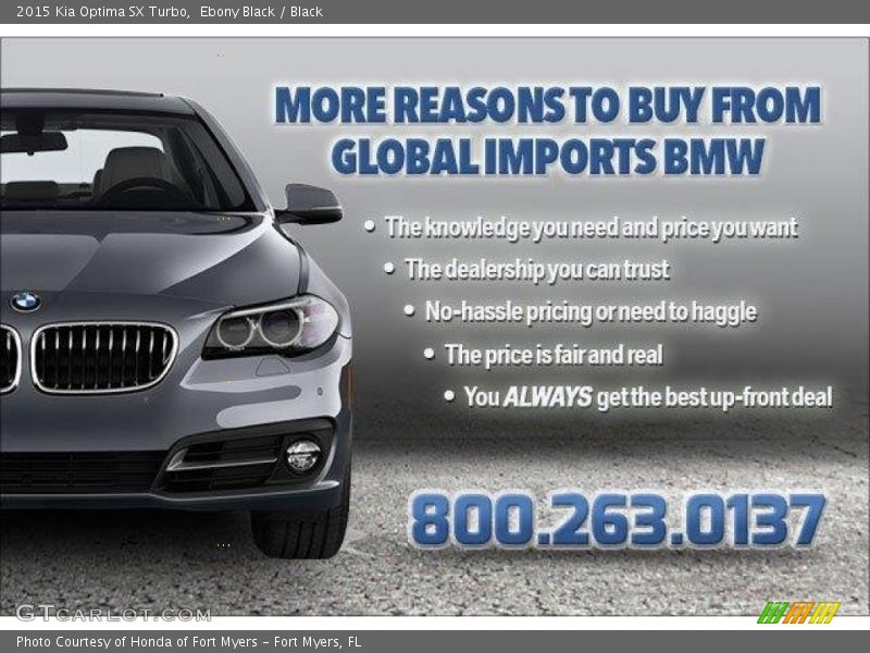 Ebony Black / Black 2015 Kia Optima SX Turbo
