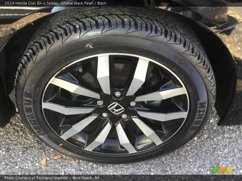 Crystal Black Pearl / Black 2014 Honda Civic EX-L Sedan