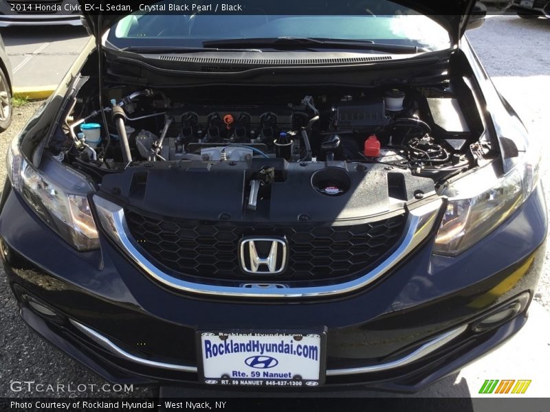 Crystal Black Pearl / Black 2014 Honda Civic EX-L Sedan