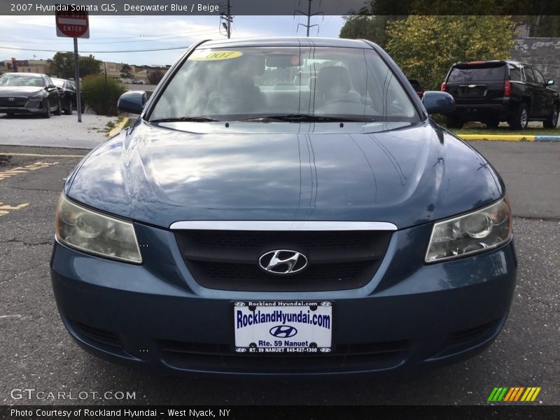Deepwater Blue / Beige 2007 Hyundai Sonata GLS