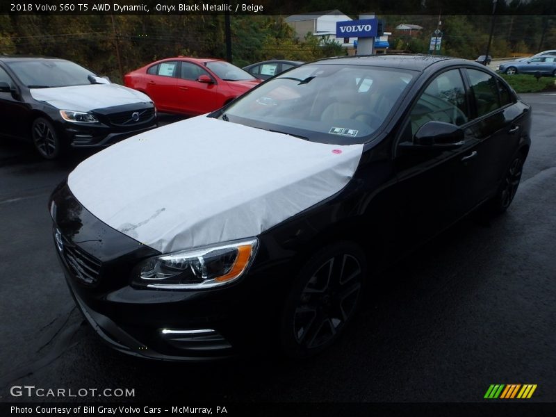 Onyx Black Metallic / Beige 2018 Volvo S60 T5 AWD Dynamic