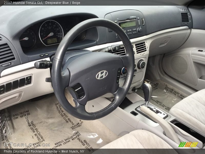 Deepwater Blue / Beige 2007 Hyundai Sonata GLS