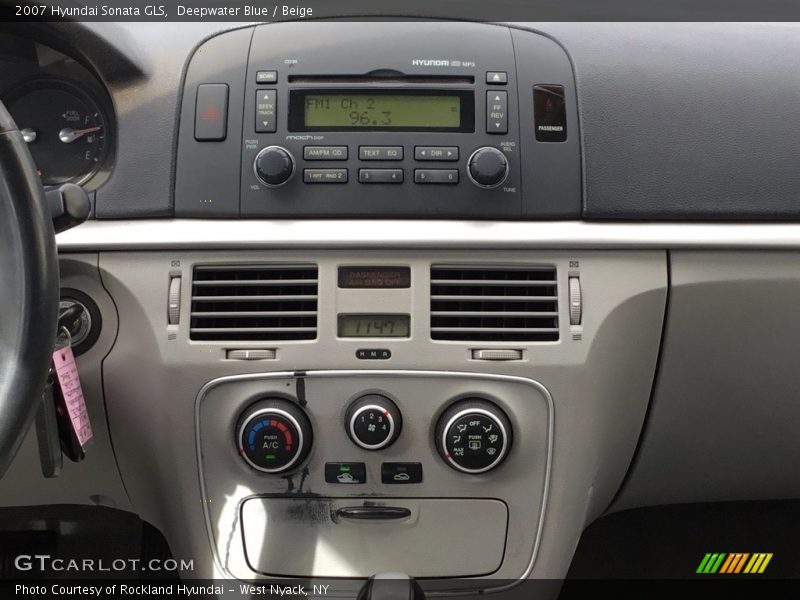 Deepwater Blue / Beige 2007 Hyundai Sonata GLS