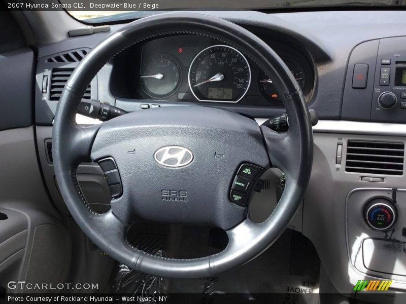Deepwater Blue / Beige 2007 Hyundai Sonata GLS