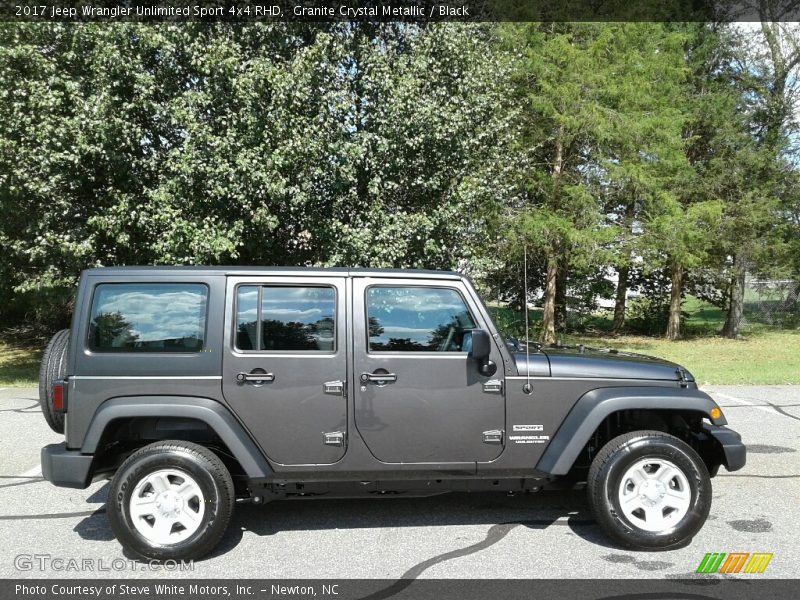 Granite Crystal Metallic / Black 2017 Jeep Wrangler Unlimited Sport 4x4 RHD