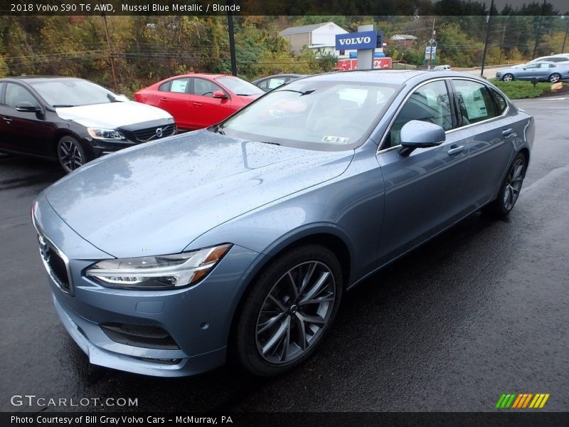 Mussel Blue Metallic / Blonde 2018 Volvo S90 T6 AWD