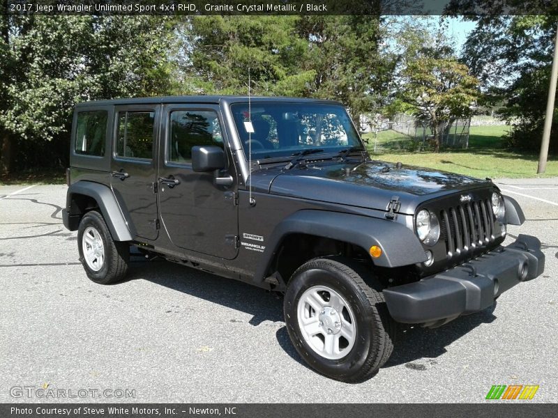 Granite Crystal Metallic / Black 2017 Jeep Wrangler Unlimited Sport 4x4 RHD