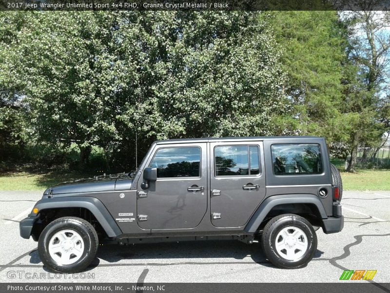 Granite Crystal Metallic / Black 2017 Jeep Wrangler Unlimited Sport 4x4 RHD