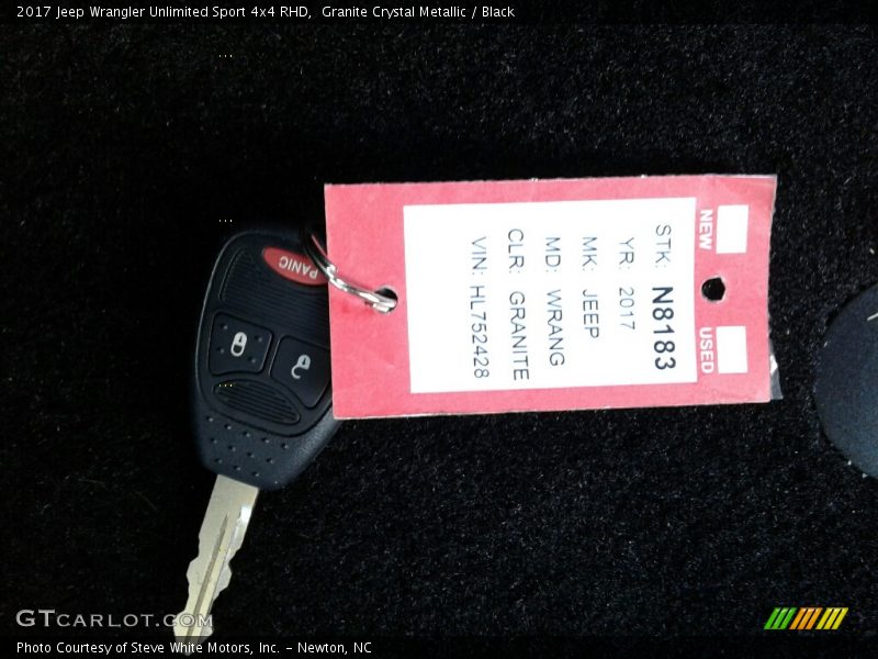 Granite Crystal Metallic / Black 2017 Jeep Wrangler Unlimited Sport 4x4 RHD