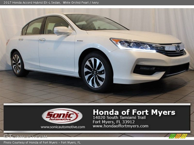 White Orchid Pearl / Ivory 2017 Honda Accord Hybrid EX-L Sedan