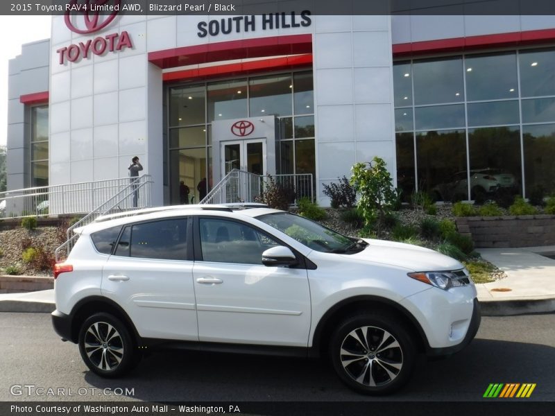 Blizzard Pearl / Black 2015 Toyota RAV4 Limited AWD