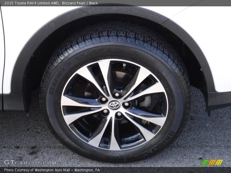 Blizzard Pearl / Black 2015 Toyota RAV4 Limited AWD