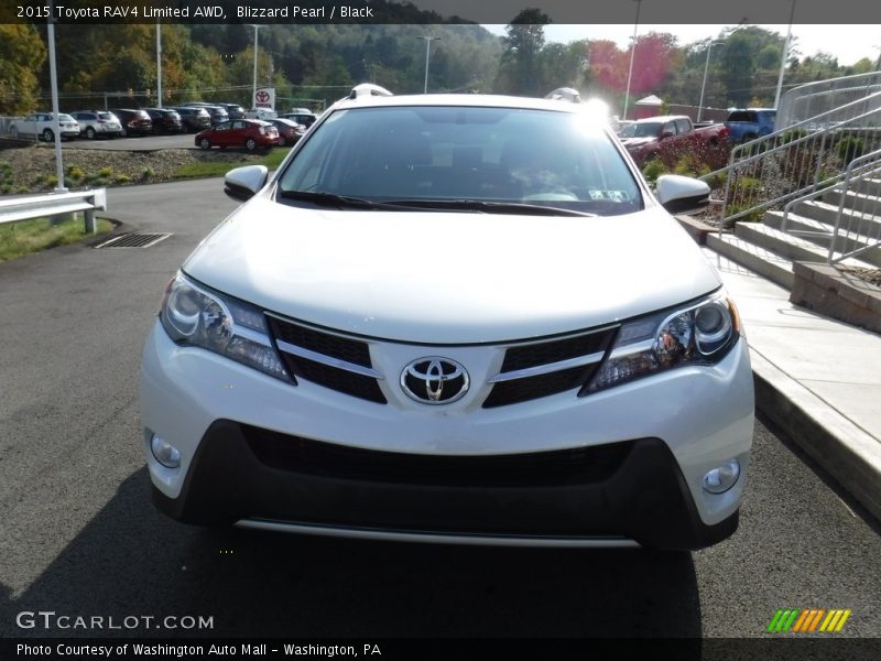 Blizzard Pearl / Black 2015 Toyota RAV4 Limited AWD
