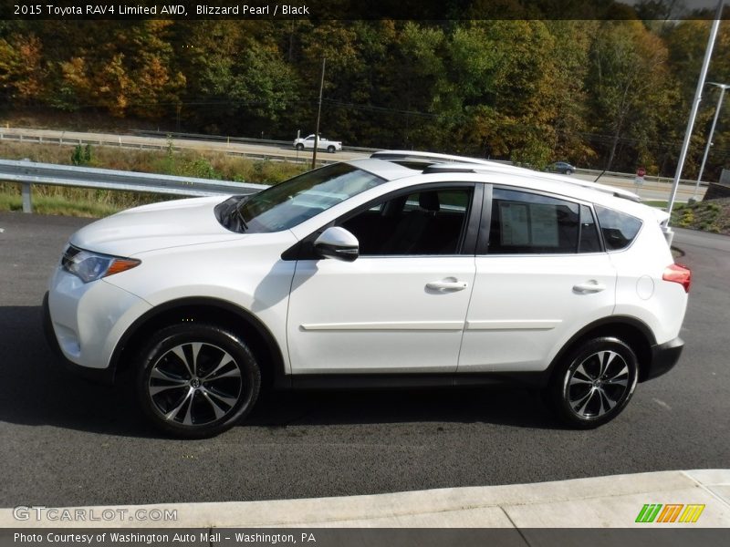 Blizzard Pearl / Black 2015 Toyota RAV4 Limited AWD