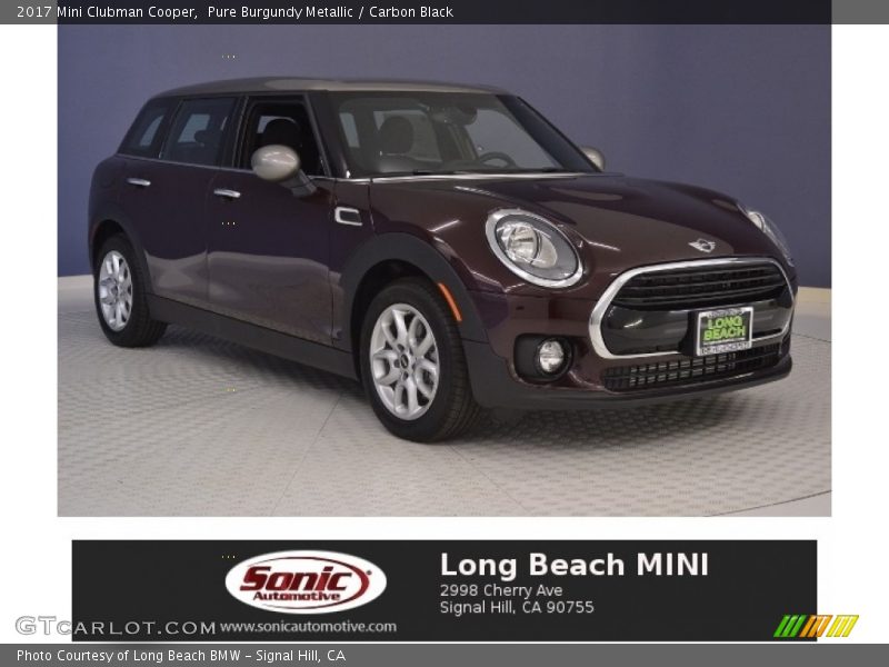 Pure Burgundy Metallic / Carbon Black 2017 Mini Clubman Cooper
