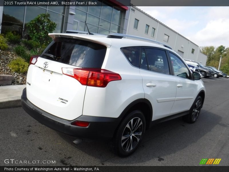 Blizzard Pearl / Black 2015 Toyota RAV4 Limited AWD