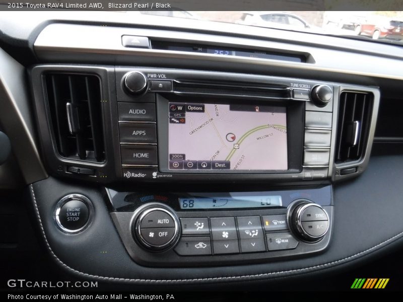Blizzard Pearl / Black 2015 Toyota RAV4 Limited AWD