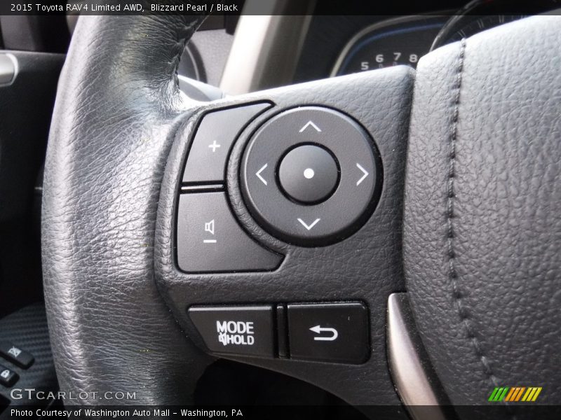 Blizzard Pearl / Black 2015 Toyota RAV4 Limited AWD