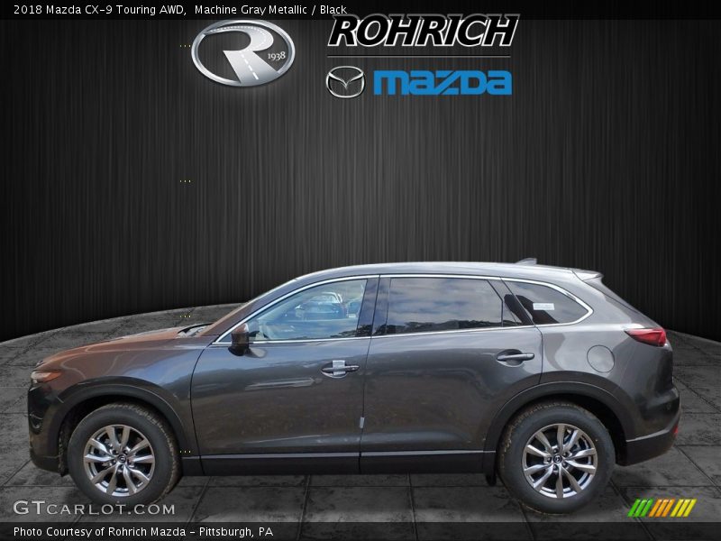 Machine Gray Metallic / Black 2018 Mazda CX-9 Touring AWD