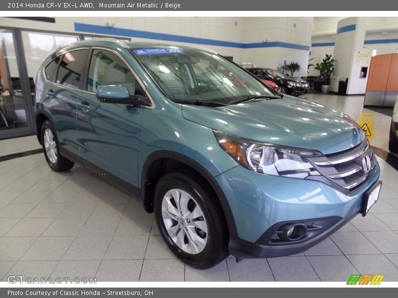 Mountain Air Metallic / Beige 2014 Honda CR-V EX-L AWD