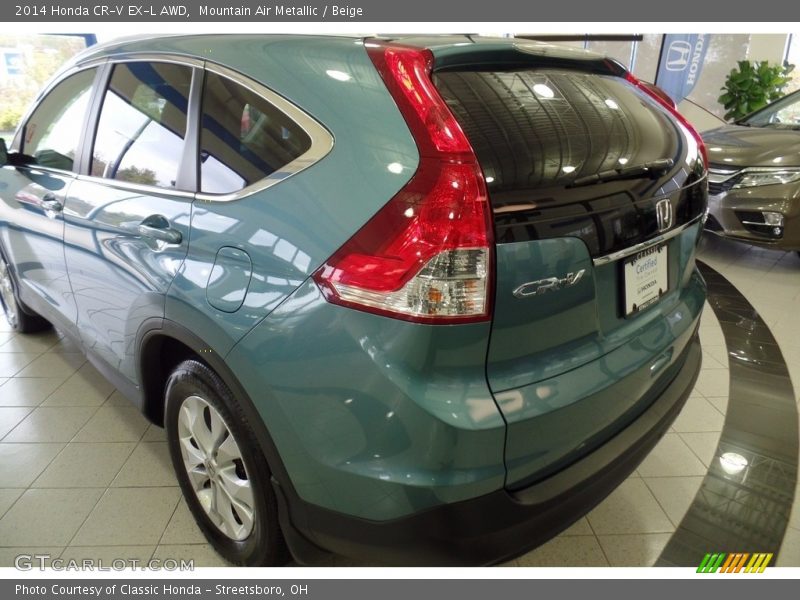 Mountain Air Metallic / Beige 2014 Honda CR-V EX-L AWD