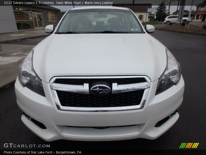 Satin White Pearl / Warm Ivory Leather 2013 Subaru Legacy 2.5i Limited