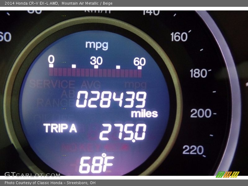 Mountain Air Metallic / Beige 2014 Honda CR-V EX-L AWD