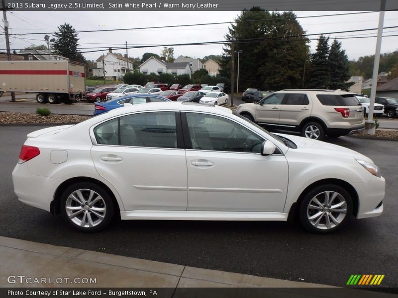 Satin White Pearl / Warm Ivory Leather 2013 Subaru Legacy 2.5i Limited
