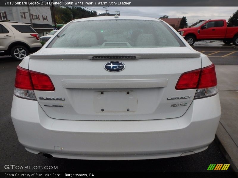 Satin White Pearl / Warm Ivory Leather 2013 Subaru Legacy 2.5i Limited