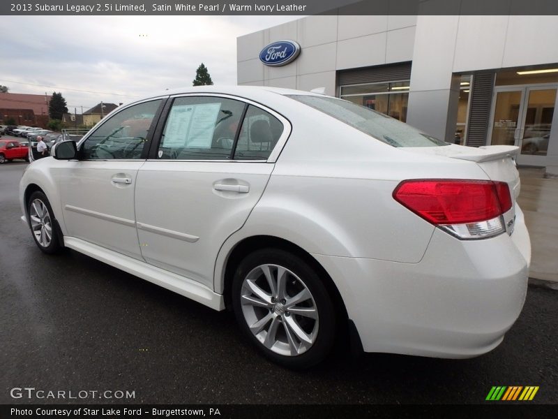 Satin White Pearl / Warm Ivory Leather 2013 Subaru Legacy 2.5i Limited