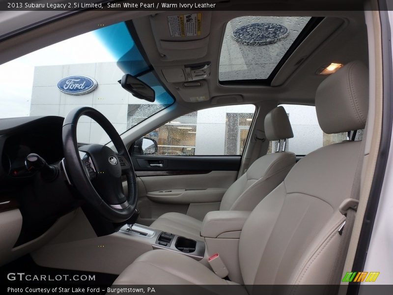 Satin White Pearl / Warm Ivory Leather 2013 Subaru Legacy 2.5i Limited